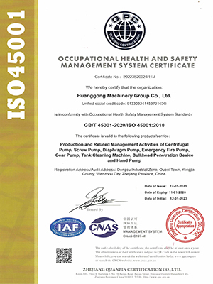 Quality Management System Certification45001